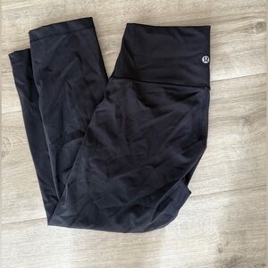 lululemon athletica Black Wonder Under Cropped Leggings